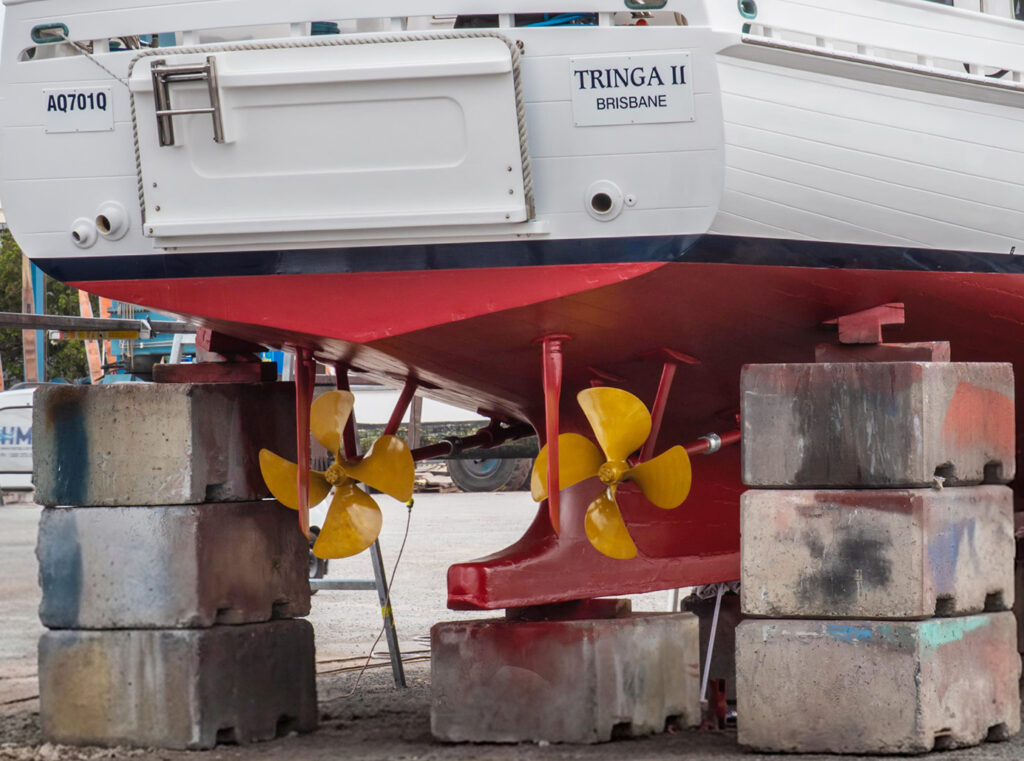 Propspeed application on classic Norman Wright boat Tringa II